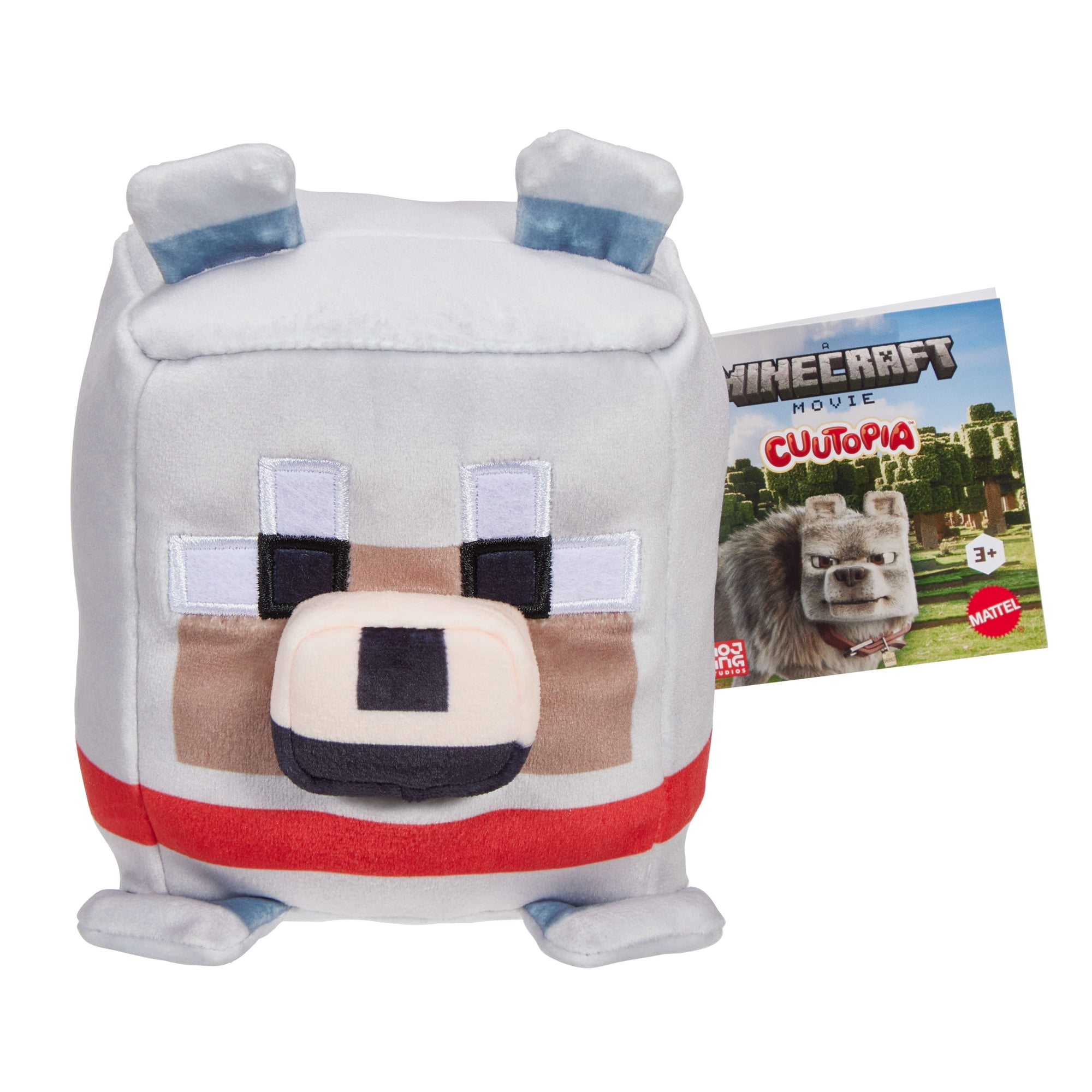 Minecraft Cuutopia Dennis the Wolf Plush Toy, 10-inch Collectible Soft Doll Inspired by the Movie