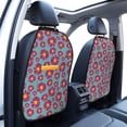 thumbnail image 3 of Fuzoiu Daisies Flowers Print 2 Pack Kick Mat Back Seat Protector With 3 Storage Pockets, Universal Car Seat Back Organizer For Kids Pets, Waterproof Backseat Protector For Most Car, 3 of 8