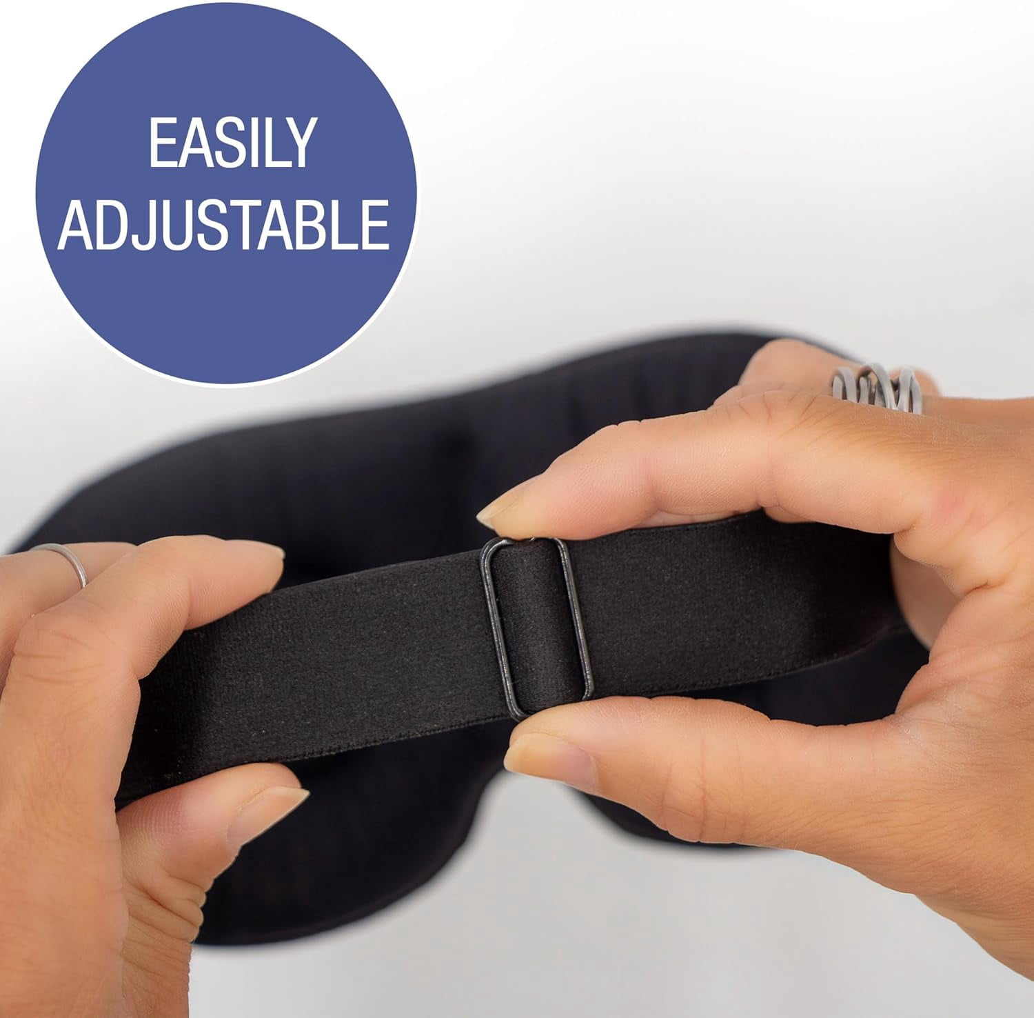 DMI Contoured Cloud Rejuvenation Sleep Mask | Zero Pressure | Game-Changing Comfort | 3D Eye Masks for Sleep | Adjustable Strap, Breathable & Soft, 100% Blackout Technology