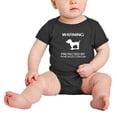 thumbnail image 2 of Warning: Protected by A Treeing Walker Coonhound Dog Funny Baby Rompers Baby Clothes (Black,3-6 Months), 2 of 5