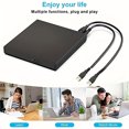 thumbnail image 4 of CHOK Portable USB 2.0 External CD DVD Drive - Slim CD-RW Drive with DVD-RW Burner  Writer  and Player for Laptop  Notebook  PC  and Desktop Computer - Plug and Play  High-Speed Data Trans, 4 of 6