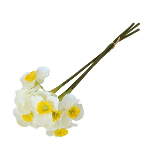 Ustyle Artificial Silk Daffodils Real Touch Fake Florals Bouquet
