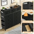 thumbnail image 2 of LainTene Fabric Dresser with 12 Drawers Dresser for Bedroom Chests of Drawers Storage Tower for Living Room, Black PU, 2 of 10