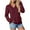Wine, variant on larppty V Neck Sweatshirt Women Pocket No Hood Oversized Pullover Casual Soft Long Sleeve Tops With Pockets Fall Fashion (Wine, XXL)