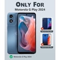 thumbnail image 2 of Designed for Motorola G Play 2024 Heavy Duty Case, Triple Layer Protection Shockproof Dropproof Dustproof Anti-Scratch Phone Case Cover for Motorola G Play 2024,Blue, 2 of 3