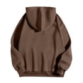 thumbnail image 5 of sususu Mens Hoodies Pullover 4Xl Male And Women Fall Winter Solid Color Coconut Printing Sweater Hooded Long Sleeve Pocket Sweater,Brown,XXL, 5 of 6