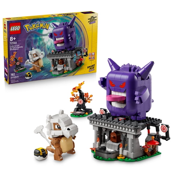 LEGO Pokémon SMART Play: Cubone and Gengar’s Spooky Showdown - Compatible Set with 4 SMART Tags and 2 Pokémon Figures - Interactive Toy - Gift for Boys and Girls, Ages 8  - 72166