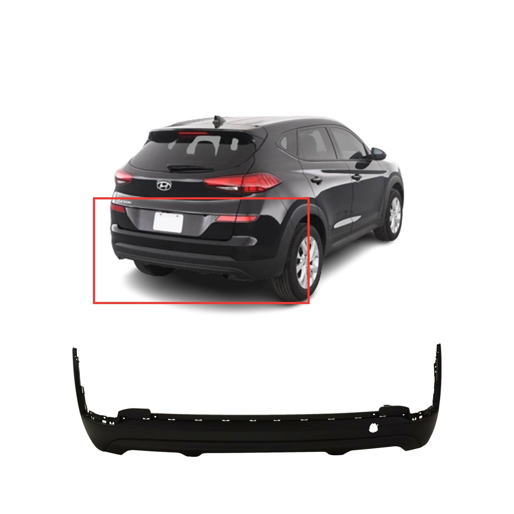 Rear Lower Bumper Cover For 20192020 Hyundai Tucson. HY1115122