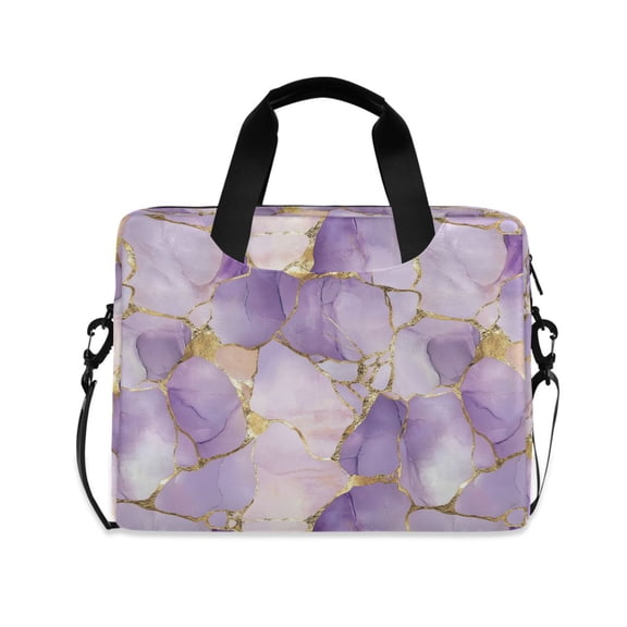FORMRS 16" Laptop Bag Carrying Sleeve Case with Handle Travel Shoulder Briefcase, Pastel Purple Marble Pattern