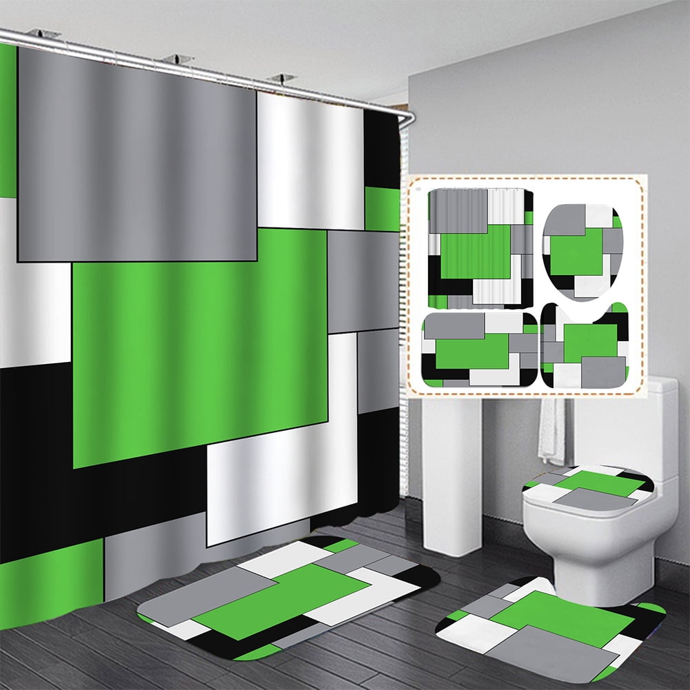 Esaierr Printed Shower Curtain Waterproof Toilet Shower Curtain