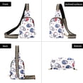 thumbnail image 7 of FORMRS Womens Crossbody Sling Bag Travel Daypack Shoulder Chest Backpack, Cartoon American Football Helmets, 7 of 7