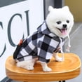 thumbnail image 4 of Plaid Dog Hoodie British Style Pet Sweaters Warm Dog Jacket Dog Winter Clothes With Pocket for Small Medium Large Dogs, 4 of 5
