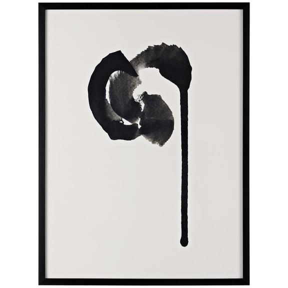 SAFAVIEH Make Your Mark 18 in. x 24 in. Framed Wall Art, Black/Antique Ivory