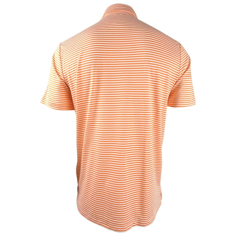 Polo Ralph Lauren Men's Classic Fit Soft Cotton Striped Polo (M, Orange  Multi)