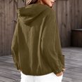 thumbnail image 6 of IUYRTFE Women's Cotton Linen Zip Up Hooded Jacket Long Sleeve Relaxed Fit Casual Lightweight Coat, 6 of 6