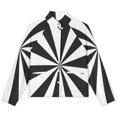 thumbnail image 4 of Jackets for Women Winter Coat Jackets Flannel Stand Collar Jacket(Aesthetic Grey And White Sunburst,Size:S-4XL), 4 of 7