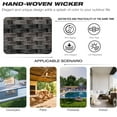 thumbnail image 6 of Wicker Patio Furniture Set - 5 Piece Rattan Outdoor Sectional Conversation Sets with 2 Swivel Rocking Chairs,2 Ottomans and 1 Side Table for Porch Deck Garden, 6 of 9