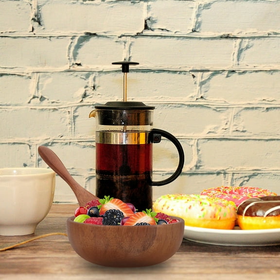 SOPOTUTU Anti-Scald Wooden Salad Fruit Bowls Set Multi Color for Storage Use