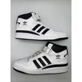 thumbnail image 4 of Adi - das White Black Forum Mid FY7939 Lace Up Sneaker Shoes Mens Size 11, 4 of 5