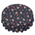 thumbnail image 2 of Pioneer Flower Floral Print Pattern Round Tablecloth 60 X 60 Inch, Wrinkle Resistant Wipeable Table Cloth for Kitchen Dining Picnic Patio Party, 2 of 6