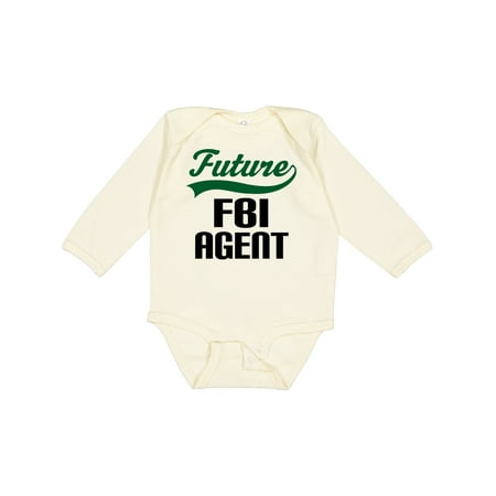 

Inktastic Future FBI Agent Childs Job Gift Baby Boy Long Sleeve Bodysuit