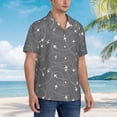 thumbnail image 2 of Lsque Airplane Routes Around The World pattern Hawaiian Shirt for Men, Unisex Summer Beach Casual Short Sleeve Button Down Shirts-Large, 2 of 9