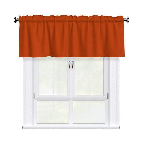 Valances for Windows Kitchen Curtains Small Treatments Valance, Brown Mahogany 42x12 inch