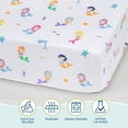 thumbnail image 4 of Wildkin Kids Microfiber Sheet Set for Boys and Girls - Toddler (Mermaids), 4 of 8