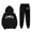 Black, variant on Kids Toddler Sweatsuit 2PC Long Sleeve Letter Printing Black Basic Hoodie Leggings Pants Fall Clothes Girls Jogger Set 2T