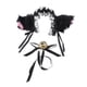 thumbnail image 3 of Conjunto de accesorios para disfraz de cosplay con diadema y gargantilla de campana con orejas de gato para mujer Negro, 3 of 7