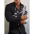 thumbnail image 1 of Camisas de lujo de moda 2024 para hombre, camisa con cuello vuelto, camisa informal con estampado de flores, camisetas de manga larga, ropa para hombre, cárdigan de graduación, 1 of 6