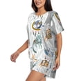 thumbnail image 2 of Lsque Cute Colorful Animal Women's Short-Sleeved Pajama Set - 2 Piece Soft and Lightweight Sleepwear Set-Medium, 2 of 9