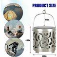 thumbnail image 2 of Portable Warming Stove Compatible with Outdoor Backpackers, High Temperature Resistant Camping Heating Cover Compact Portable Design, Multifunctional Stainless, 2 of 5
