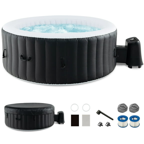 Infans 70" Round SPA Pool Inflatable Hot Tub with 110 Air Jets Electric Heater Pump