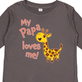 thumbnail image 4 of Inktastic My Papa Loves me- cute giraffe Boys or Girls Long Sleeve Toddler T-Shirt, 4 of 5