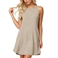 thumbnail image 3 of Tsivenald Casual Summer Dresses for Women Sleeveless Crew Neck Striped Mini Dress with Side Pockets Loose Swing Tunic Dress, 3 of 6