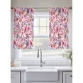 thumbnail image 5 of Spring Floral Sheer Curtains 45 Inch Length 2 Panels Set Window Treatments, Modern Watercolor Flowers Botanical Rod Pocket Semi Curtains for Living Room/Bedroom/Kitchen Décor, 104"W x 45"L, 5 of 7