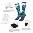 thumbnail image 3 of Fotbe Blue Iceberg Leaf Wolf Calcetas Divertidas Estampadas para Hombre y Mujer, Calcetas de Algodón hasta la Rodilla para Caminar, Correr, Enfermería y Embarazo, 3 of 6