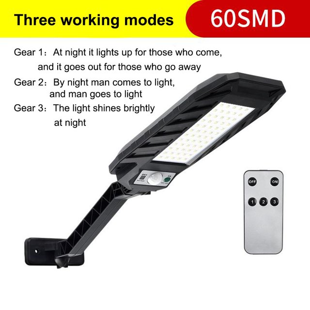 Lámpara solar de inundación DYNWAVEMX para exteriores con sensor de movimiento 60LED IP65 a prueba de agua luz de calle al aire libre