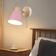 thumbnail image 3 of Lámpara de pared de 2 uds, luz giratoria con interruptor de cadena de tracción, decoración de pasillo de cocina gris y rosa Sunnimix Aplique de la pared, 3 of 8
