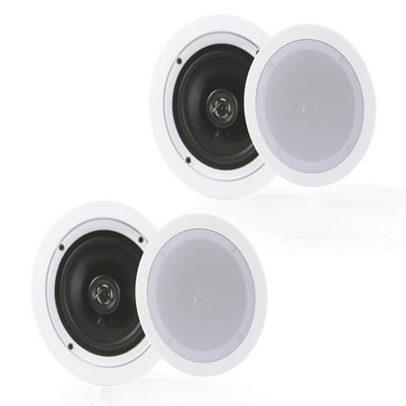 Pyle Pdic1651rd 5 25 In Wall In Ceiling Speakers 2 Way Flush