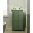 thumbnail image 5 of Floor Storage Cabinet,  Storage Unit, Freestanding Cabinet with 4 Doors, 11.8 x 23.6 x 43.3 Inches, Forest Green, 5 of 8