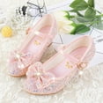 thumbnail image 2 of Mepaouo Girls Dress Mary Jane Pumps Bow Low Heels Party Wedding Princess Shoes for Little Kids(Pink,31), 2 of 9