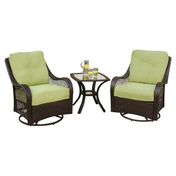 Hanover Orleans 3 Piece Outdoor Lounging Set Com Hanover Orleans 3 Piece Outdoor, Hanover Outdoor Furniture Orleans 4 Piece Wicker Patio Conversation Set