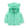 thumbnail image 2 of TAIAOJING Baby Girls Boys Hooded Jacket Sweatshirt Jackets Coats Kids Hooded Flannel Coat&jacket Warm Winter Clothes 4-5 Years, 2 of 4
