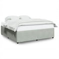 thumbnail image 5 of Pemberly Row Contemporary Velvet California King Bed Frame in Light Grey, 5 of 9