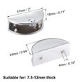 thumbnail image 2 of Soportes de vidrio ajustables, clip de vidrio semi redondo para 7.5-12mm 2Pcs, 2 of 2