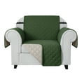 thumbnail image 4 of CHUN YI 1 Piece Sofa Couch Cover 6 Pockets with Elastic Straps Slipcover (XL-Loveseat, Army Green), 4 of 6