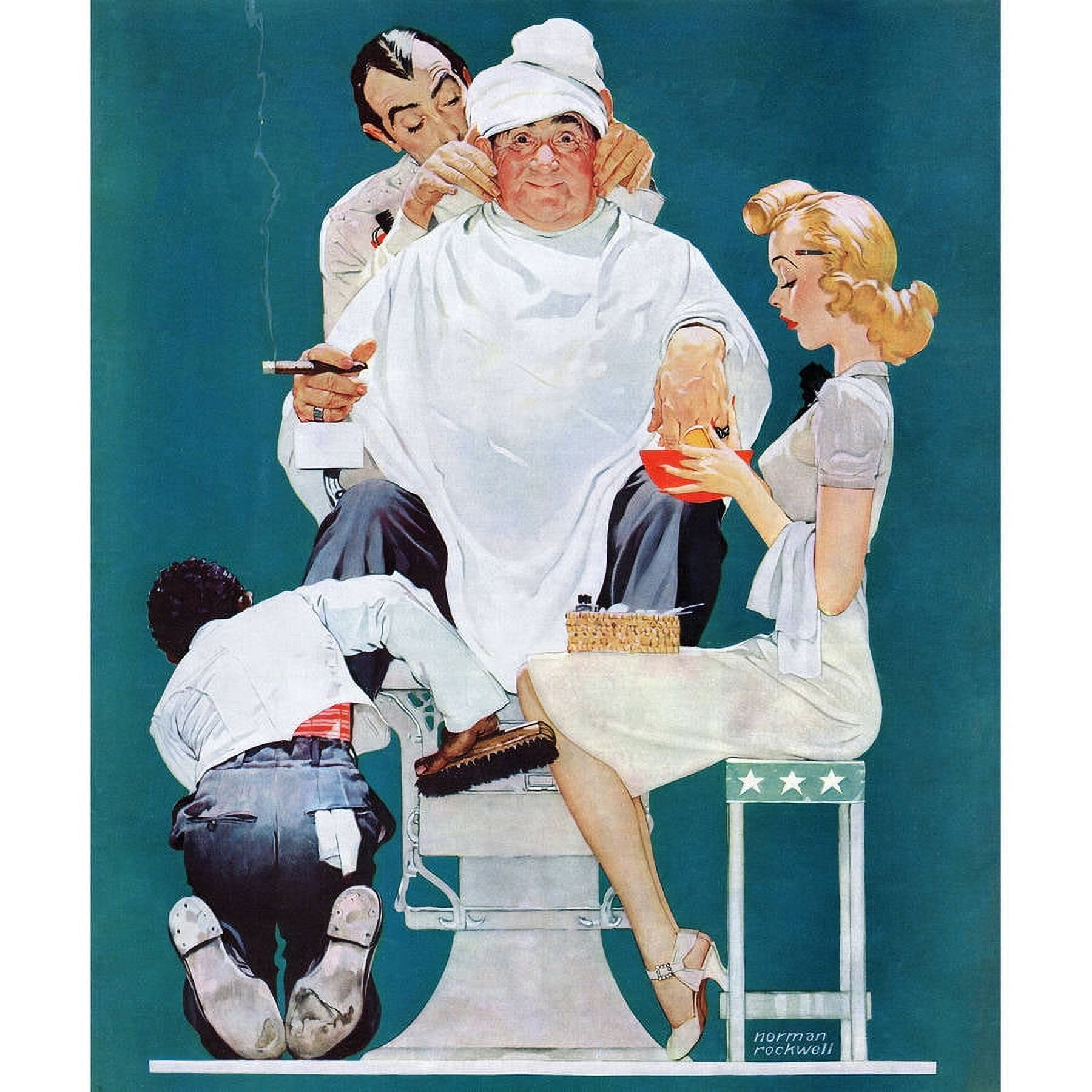 Marmont Hill "Full Treatment" by Norman Rockwell Painting Print on Canvas