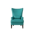 thumbnail image 3 of Accent Chair With Kidney Pillow And Wingback In Teal Blue, 3 of 3